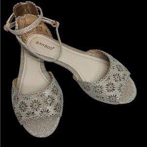 BAMBOO Gold Sandals Elegant Flat Design